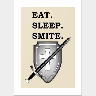 EAT SLEEP SMITE PALADIN 5E Meme RPG Class Posters and Art